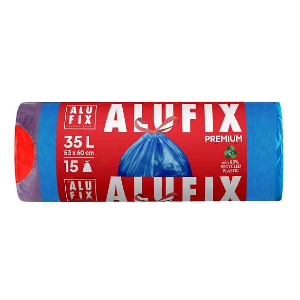 ALUFIX - Sáčky / pytle na odpad zatahovací 35l / 15ks modré