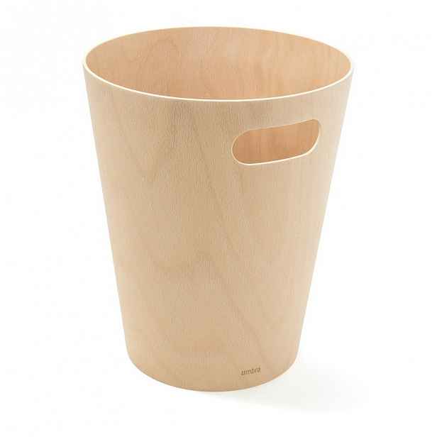 Béžový odpadkový koš Umbra Woodrow, 7,5 l