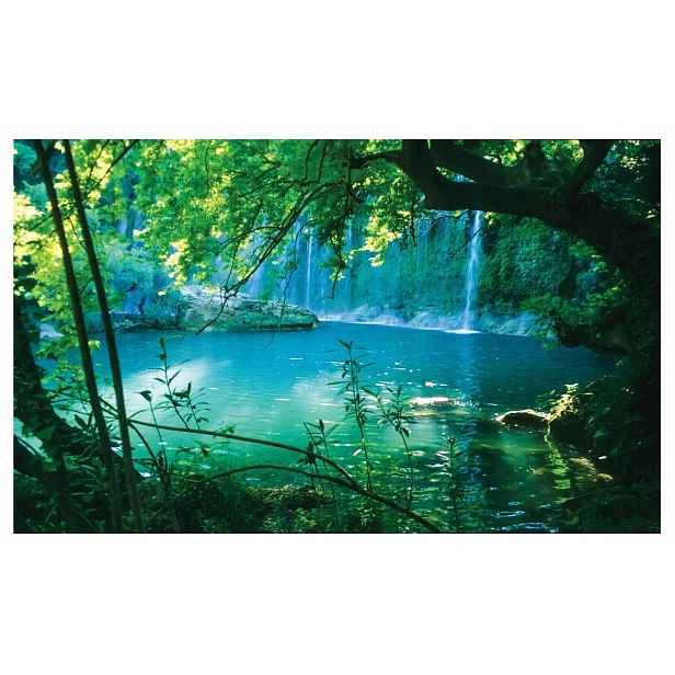 Fototapeta Džungle Vodopád 3D Les Jezero 416x254