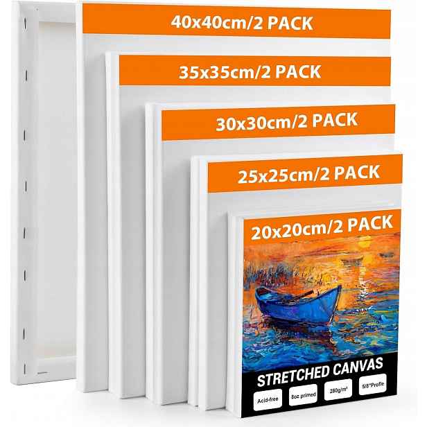 Malířské Plátno Na Rámu, Sada 10 Kusů Různých Velikostí