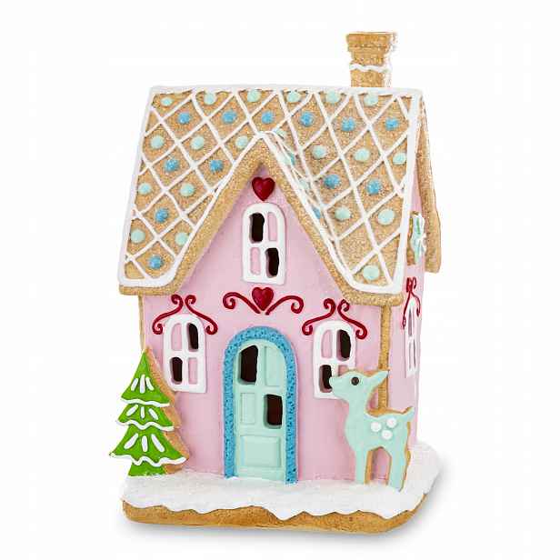 Vánoční domeček Gingerbread Chatka s Led osvětlením – 22 cm Dárek