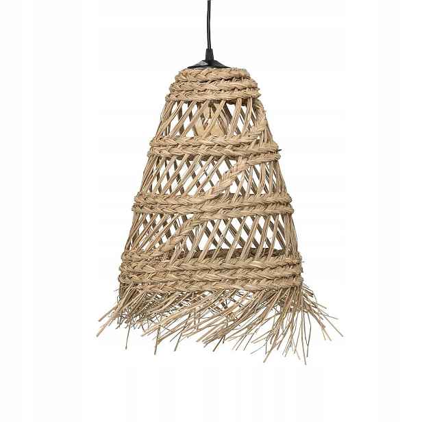 Závěsné Svítidlo Kovové Pletené Slaměné Stínidlo Stropní Svítidlo Boho Stylové