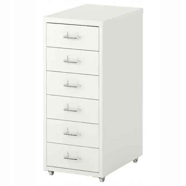 Ikea Helmer Komoda na kolečkách, Bílá 28x69 cm