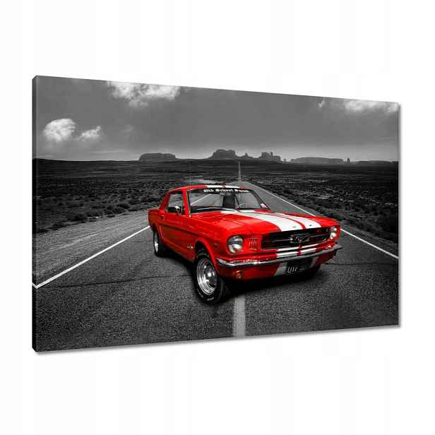 Obrazy 90x60 Červený Ford Mustang Usa