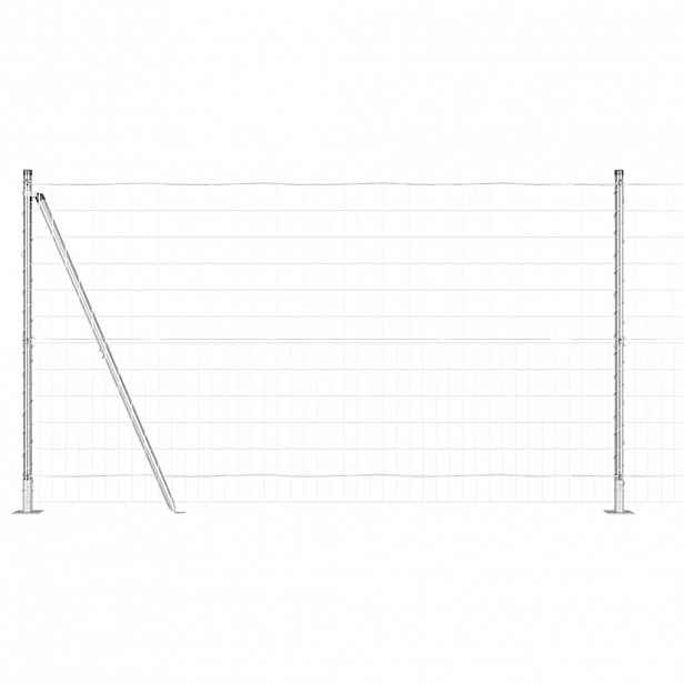 vidaXL Zahradní euro plot s betonovým základem 10 x 1,2 m Stříbrná
