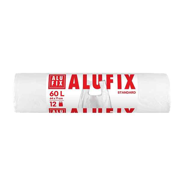 ALUFIX - Sáčky / pytle na odpad zavazovací 60l / 12ks bílé
