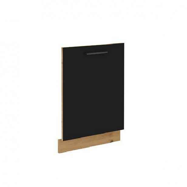 Dvířka pro vestavnou myčku MALILA - 60x72 cm, černá / dub artisan