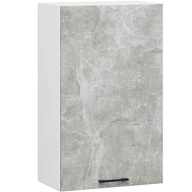 Horní kuchyňská skříňka 50 cm VERMINA - bílá / beton