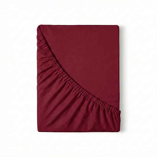 Jersey prostěradlo s lycrou DeLuxe 140x200 vínové