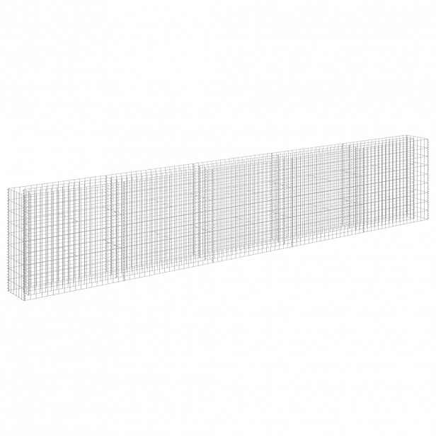 vidaXL Gabionový vyvýšený záhon pozinkovaná ocel 450 x 30 x 90 cm