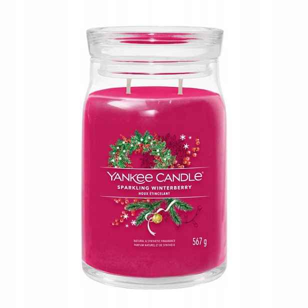Vonná svíčka Velká sójová svíčka Sparkling Winterberry Yankee Candle