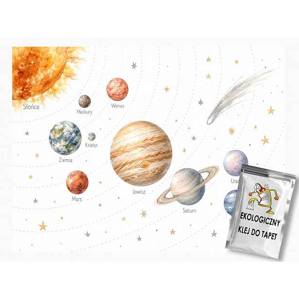 Fototapeta Flizelina Vesmír Sluneční Soustava Planety Hvězdy 416x290 130g
