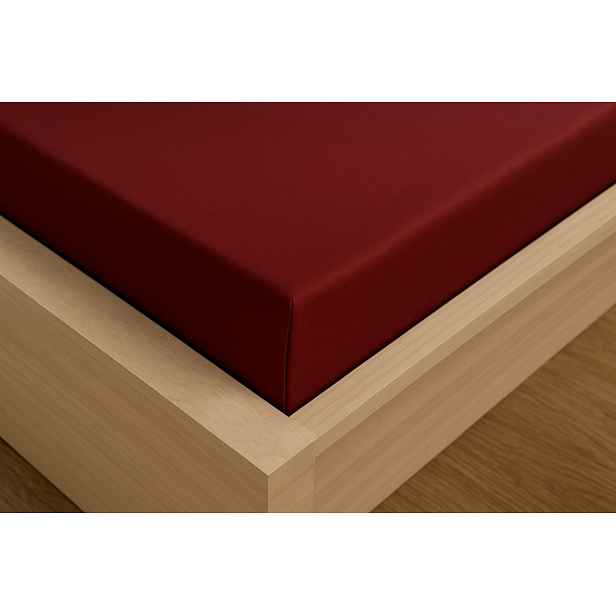 Jersey prostěradlo s lycrou DeLuxe 160x200 vínové