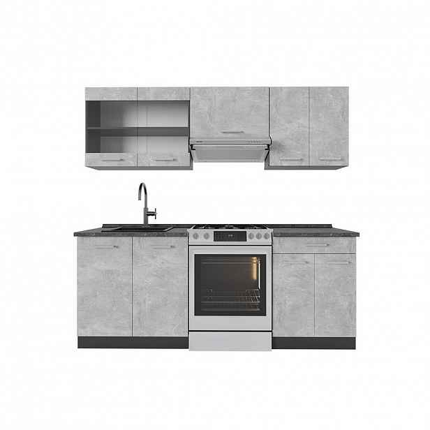 Vicco KUCHYŇSKÝ KOUT R-Line Beton/antracit 200 cm , PD Antracit