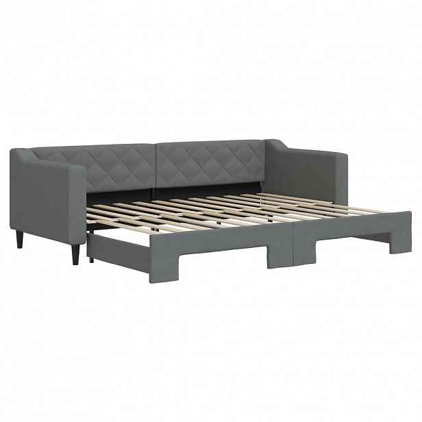 vidaXL Válenda s přistýlkou tmavě šedá 80 x 200 cm textil