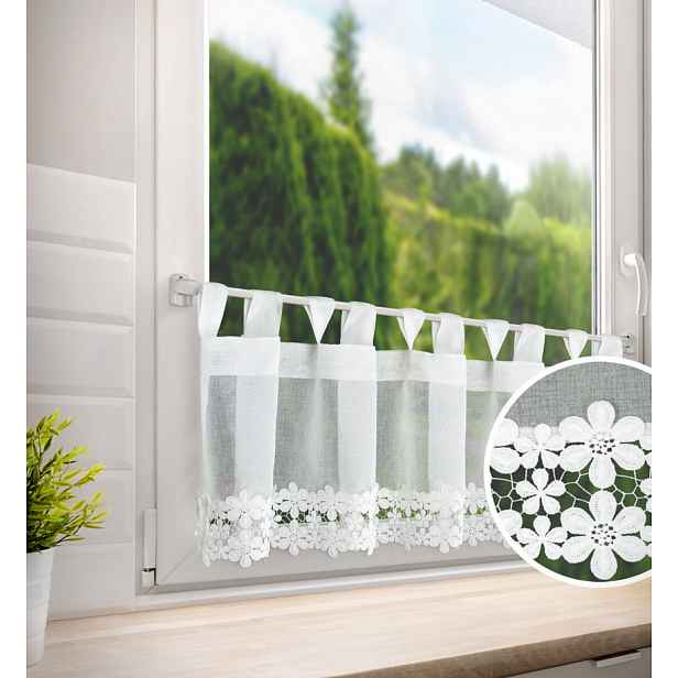 Dekorační krátká vitrážová záclona do kuchyně DALIA 150x40 cm MyBestHome