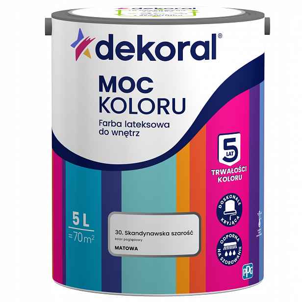 Dekoral Barva Barva Síla Barev Skandinávská Šedá 5L