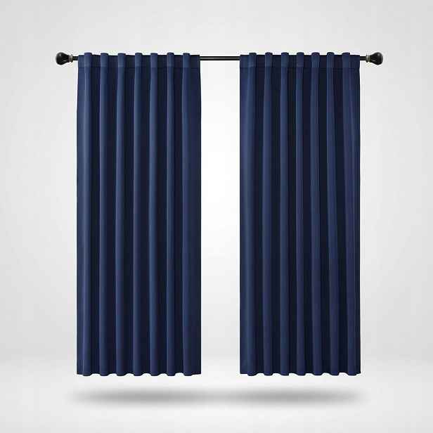 Tepelné zatemňovací závěsy 2 kusy Elegantní 175 x 140 cm Granátové