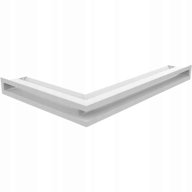Ventilační mřížka do krbu Luft rohová pravá 40x60x6 bílá Slim
