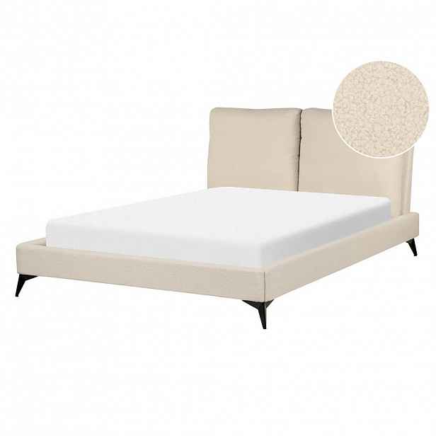 Beliani ČALOUNĚNÁ POSTEL 140/200 cm Světlá Béžová Melle