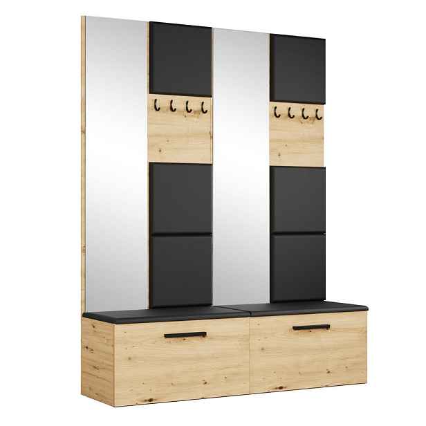 MASSENO MODERNÍ PŘEDSÍŇOVÁ SESTAVA MODULO, 161,2/204/40 cm, dub Artisan