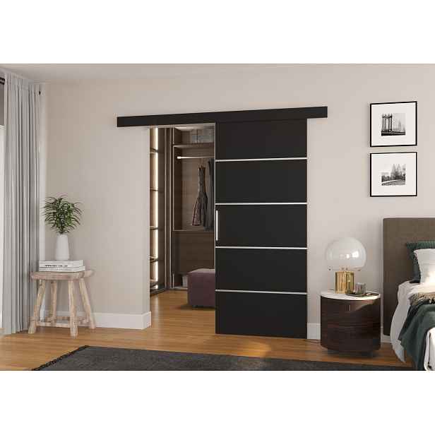 Posuvné dveře 86 cm BAGRIA - černé