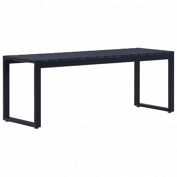 vidaXL Zahradní lavice 120,5 cm PS deska černá