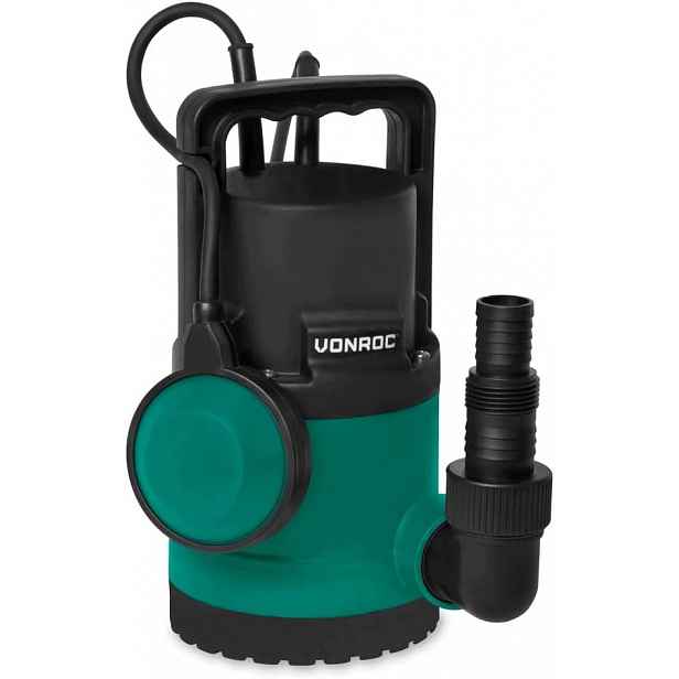 Vonroc Ponorné čerpadlo 300W 6500L/h Plovák Čistá voda Špinavá 6 m