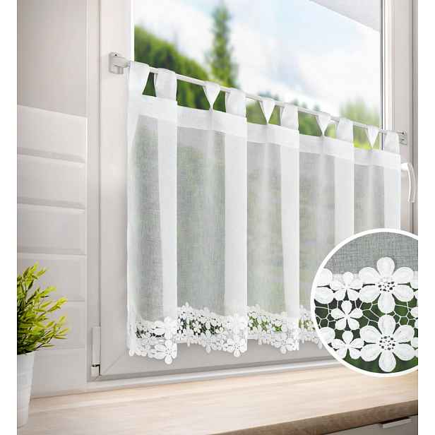 Dekorační krátká vitrážová záclona do kuchyně DALIA 150x70 cm MyBestHome