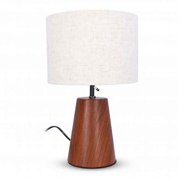 Noční lampa s kontaktním stínítkem 23 cm, klasická, hnědá, béžová