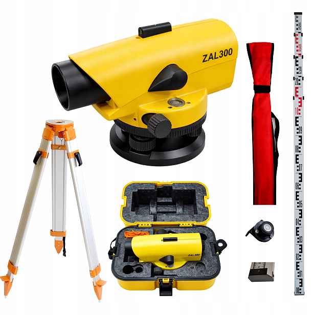 Optický nivelátor Geomax Zal 330, sada stativu a záplaty kalibrace – dusík