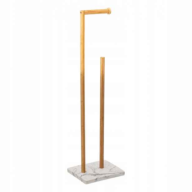 Stojan Na Toaletní Papír, Základna Napodobující Mramor, Lea, Bambus, 78 CM