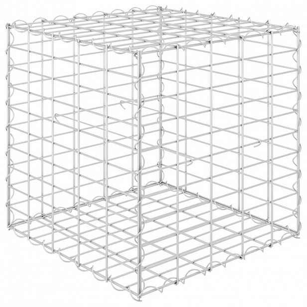vidaXL Gabionový vyvýšený záhon krychle ocelový drát 50 x 50 x 50 cm