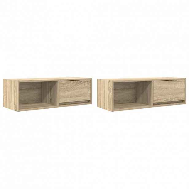 vidaXL TV skříňky 2 ks Dub Sonoma 80x31x25,5 cm Dřevěné konstrukce