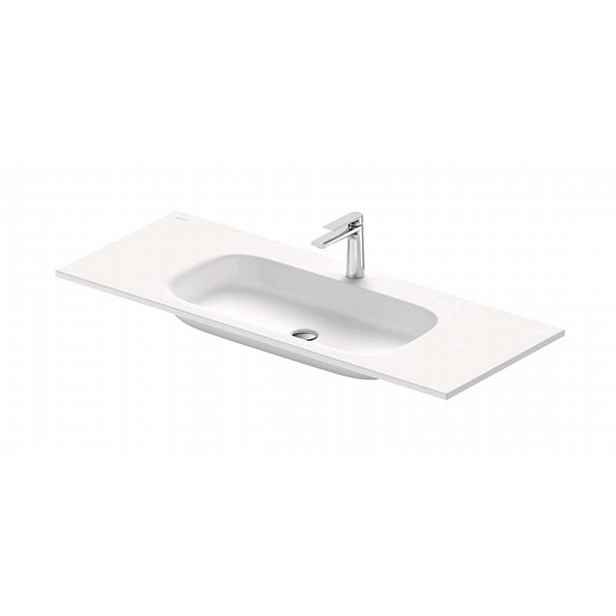 Duravit Sivida - Umyvadlo 122x49 cm, bez přepadu, otvor pro baterii, bílá 2650033200