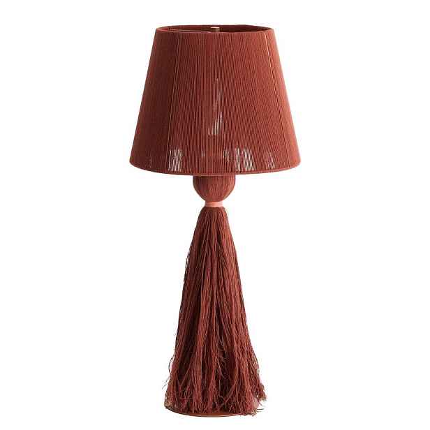 Stolní lampa v cihlové barvě s textilním stínidlem (výška 58 cm) Espino – Light & Living