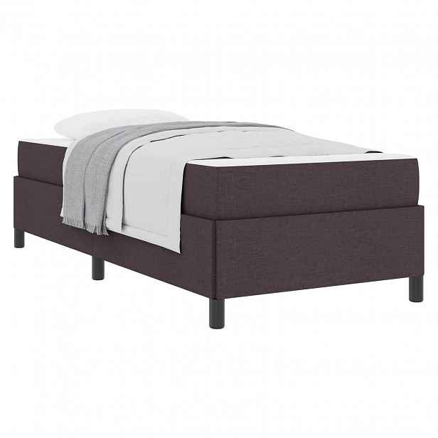vidaXL Postel s boxspringem Tmavě hnědá 80 x 200 cm textil