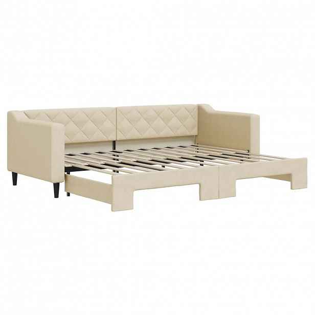 vidaXL Válenda s přistýlkou krémová 80 x 200 cm textil