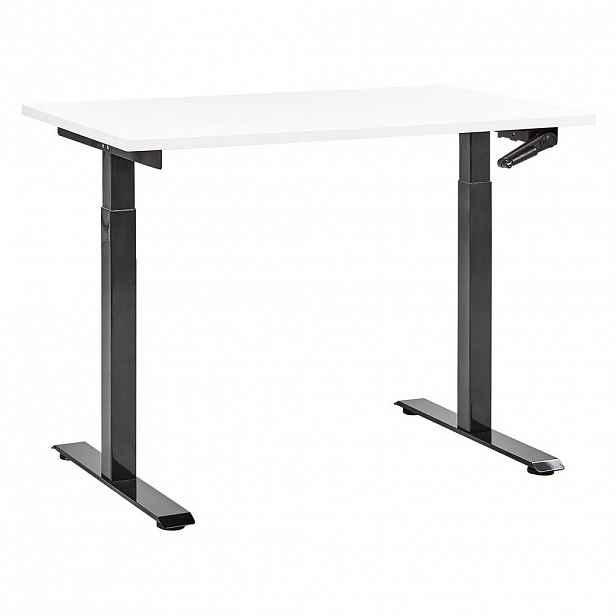 Beliani PSACÍ STŮL bíločerný 120/72 cm manuální výškově nastavitelný Destin III