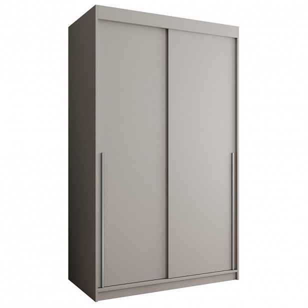 Home Collective ŠATNÍ SKŘÍŇ S POSUVNÝMI DVEŘMI 120 cm šířka, kašmírová se stříbrným úchytem
