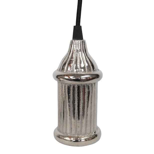 Stříbrné stropní světlo Ribbed - Ø 7*16cm Colmore by Diga