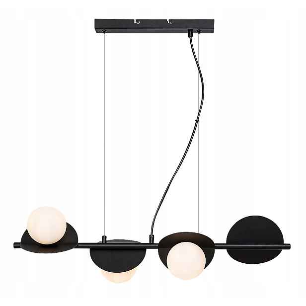 Rabalux Jules Závěsná lampa industriální černá s bílými kuličkami 4xG9