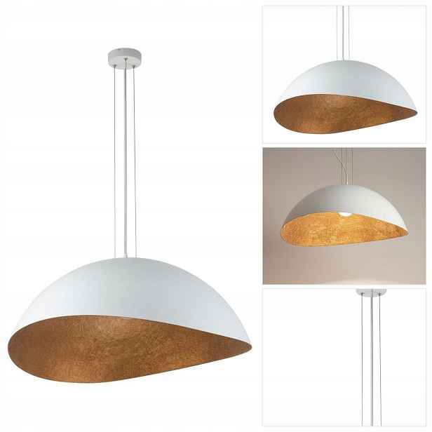 Bílá závěsná lampa Solaris nastavitelná nad bar v obývacím pokoji Sigma Lighting