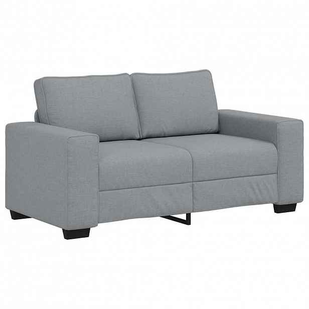 vidaXL Pohovka pro 2 osoby Světle šedá 160x77x82 cm Látka