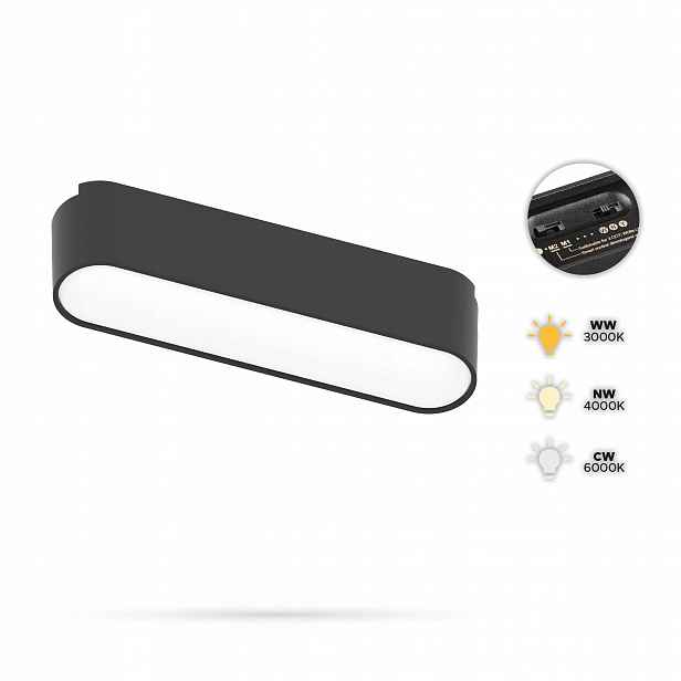 Reflektor Flood 6W F6 Slim Track a FiberFLEX 24VDC 3CCT 3000,4000,6000K