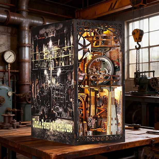 TEMU Sada pro knižní Book Nook | Dřevěné puzzle, dekorace do domácnosti | Mini knižní podpěry pro domeček pro panenky a 3D architektonické modely |