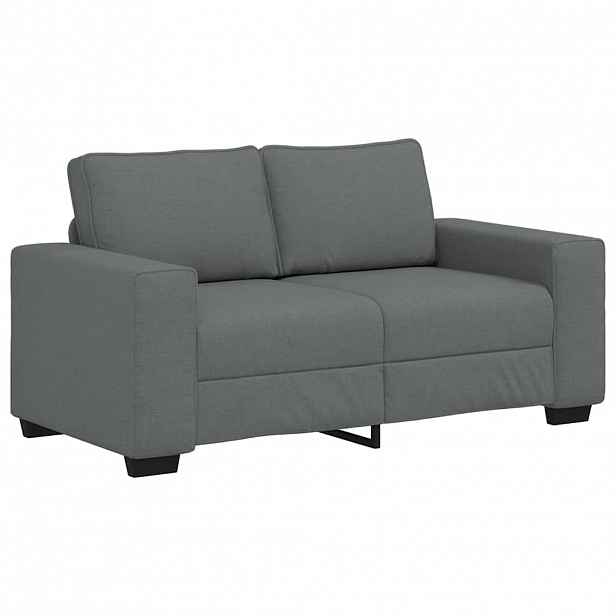vidaXL Pohovka pro 2 osoby tmavě šedá 160x77x82 cm látka