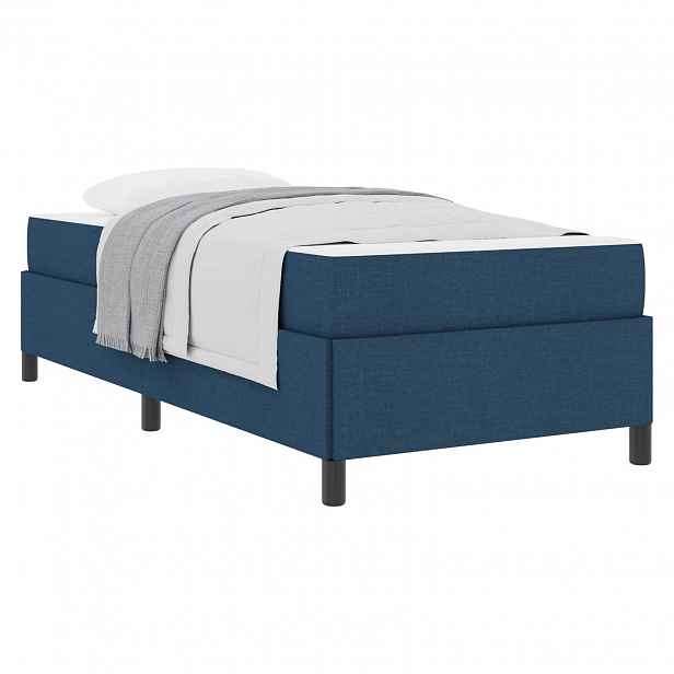 vidaXL Postel s boxspringem Modrá 80 x 200 cm textil