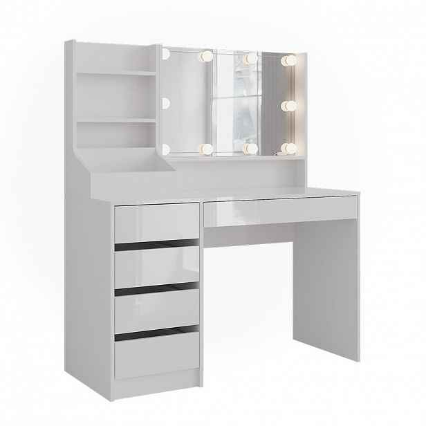 Vicco TOALETNÍ STOLEK Sherry Bílá/bílý vysoký lesk 119.8 cm 4 díly