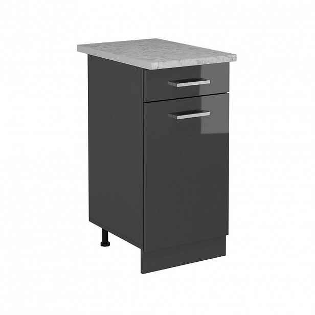 Vicco SPODNÍ SKŘÍŇKA KUCHYŇSKÉ LINKY R-Line Antracitový vysoký lesk 40 cm PD Mramor
